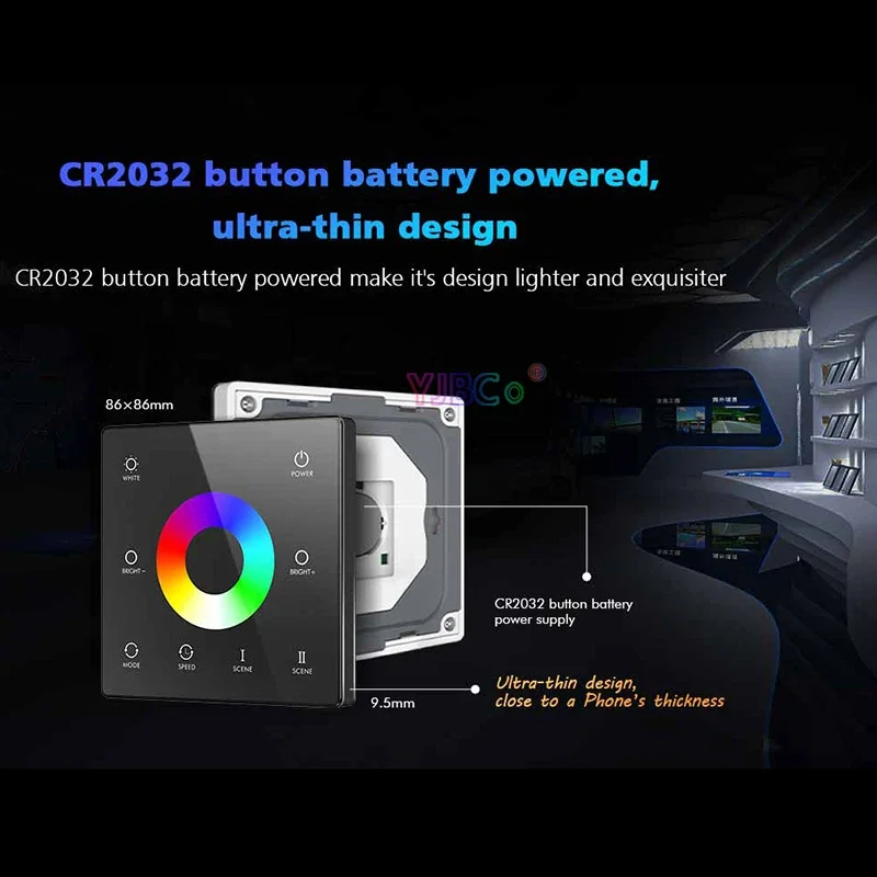 Настенная сенсорная панель TW1 одноцветная/TW2 CCT/TW4 RGB RGBW/TW5 RGBCCT светодиодный