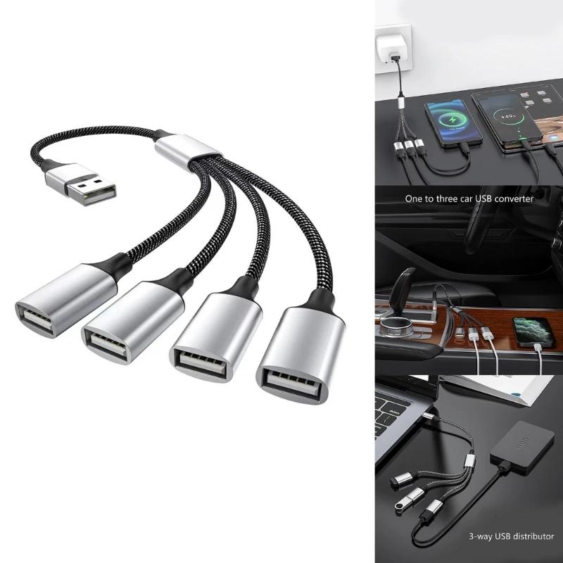 USB2.0 папа на 2/4/3 мама Разъемы удлинителя Кабельные адаптеры для передачи данных