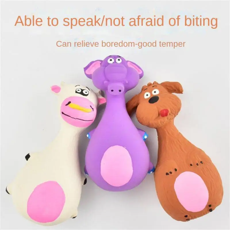 

Latex Dog Toys Sound Squeaky Elephant Cow Animal Chew Pet Rubber Vocal Toys Small Large Dogs Bite Resistant Interactive Supplies
