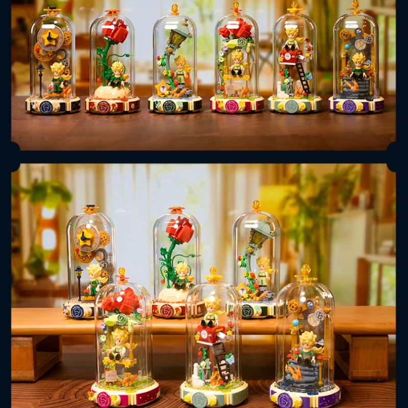 Новая версия Little Prince Eternal Series строительные блоки качели роза уличный фонарь сцена