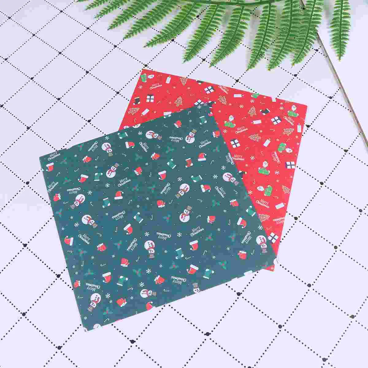 

Paper Christmas Colorful Crafts Colored Cardmaking Craft Xmas Crafting Square Patterned Folding Kits Scrapbooking Origami