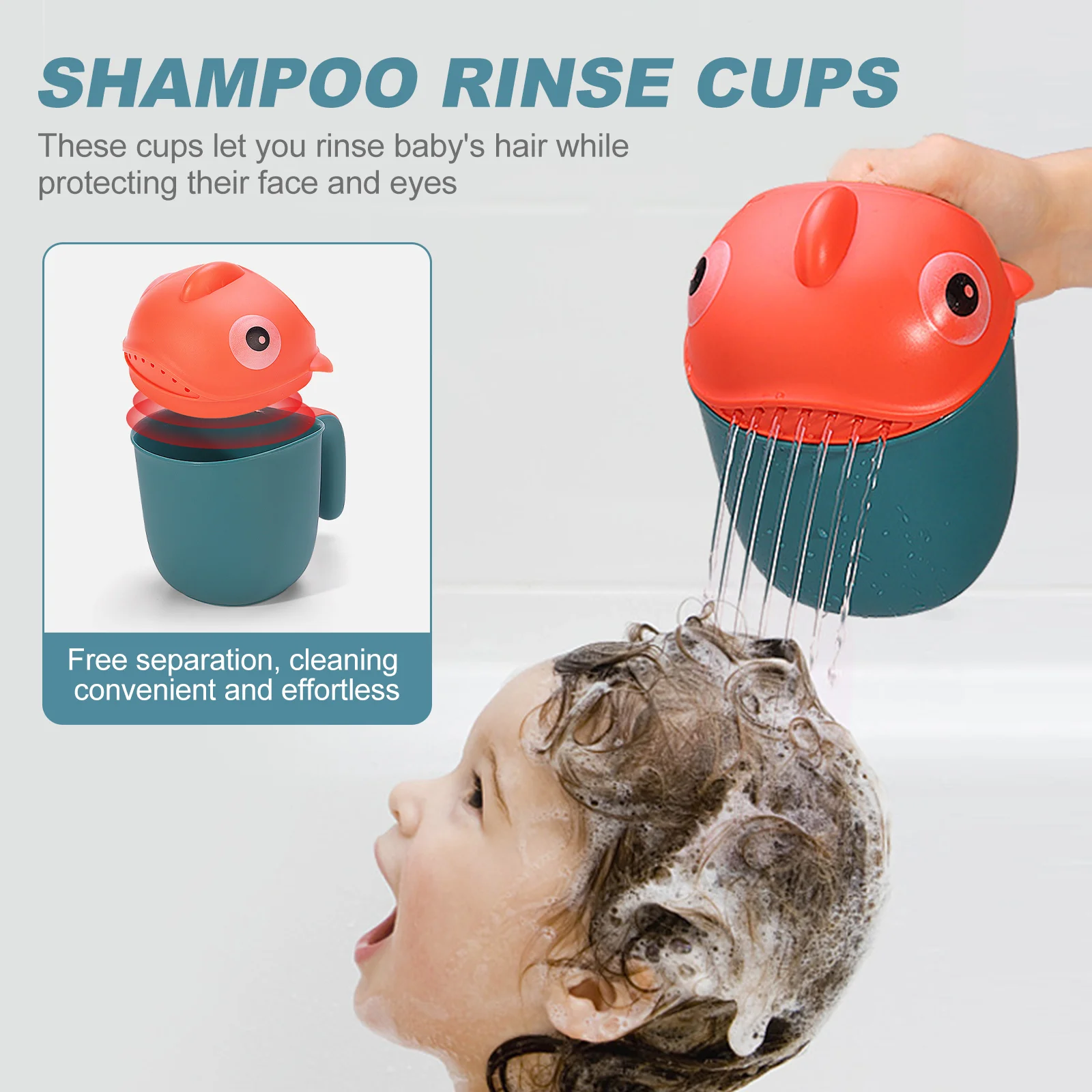 2 шт. детская ложка для воды ванны чашки мытья волос шампунь ополаскиватель