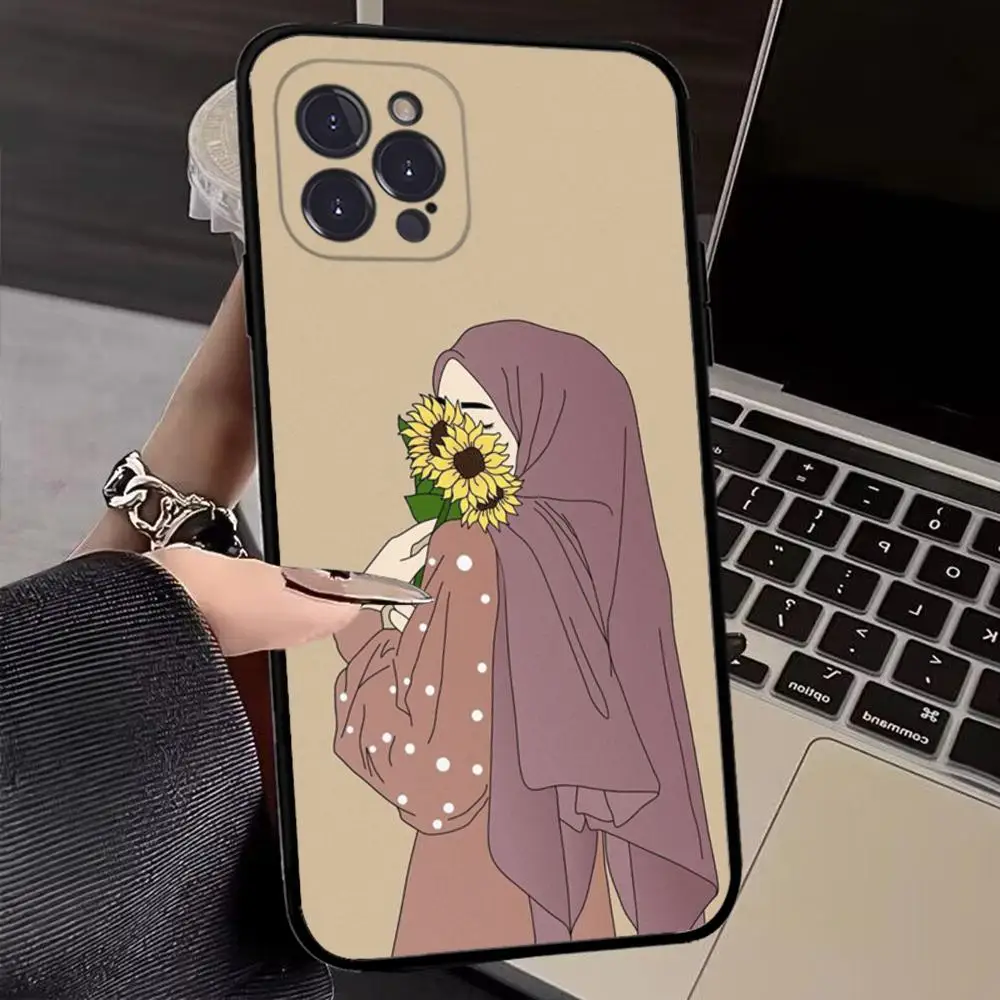 Мусульманский арабский хиджаб чехол для телефона iPhone 15 8 7 6 6S Plus X SE 2020 XR XS 14 11 12 13 Mini