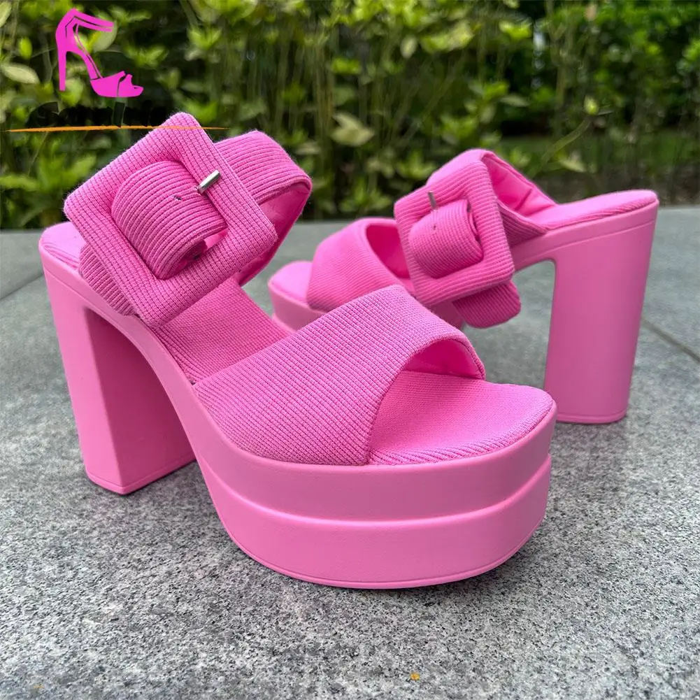 Chunky Heel Women Sandals With Wrap Straps 2023 New Fashion Brand Double Bottom Platform Sandals European Style Sexy Party Shoes
