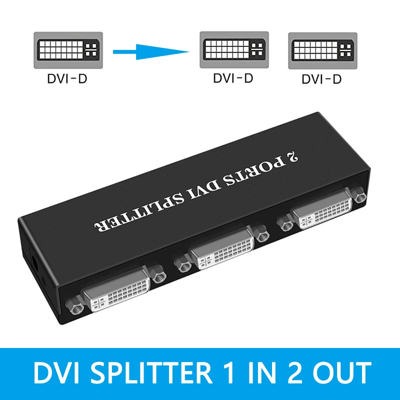 

Разветвитель DVI 1X2 DVI-D распределитель 1 в 2 out FHD 1080P DVI разветвитель 1 в 2 для монитора проектора компьютера
