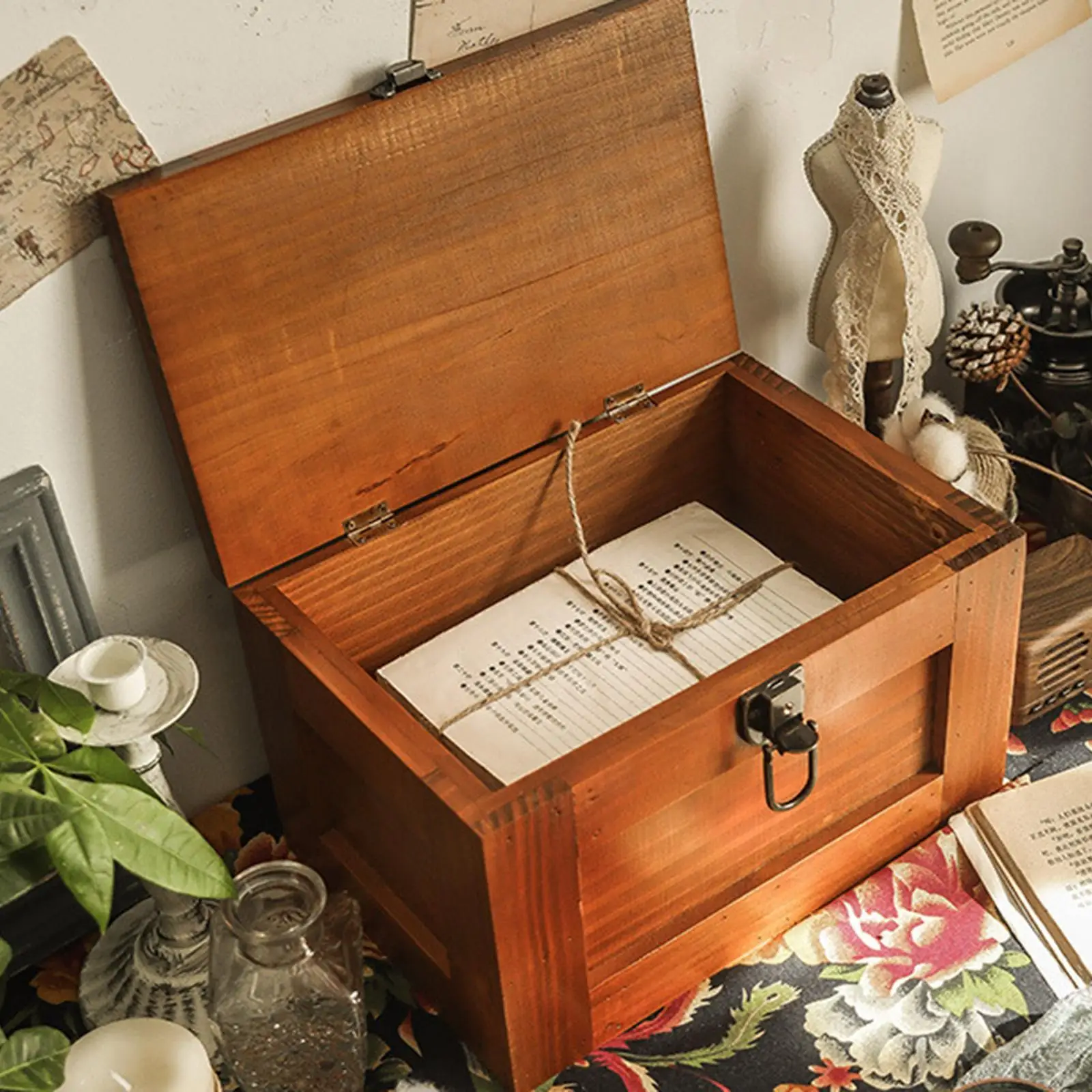 

Деревянная шкатулка MagiDeal для мелочей