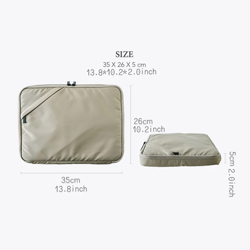 Handheld Document Bag 13 Inch Men's Briefcases Ipad  Electronic Data line Organizer Case Office Pouch Women's Travel Accessories