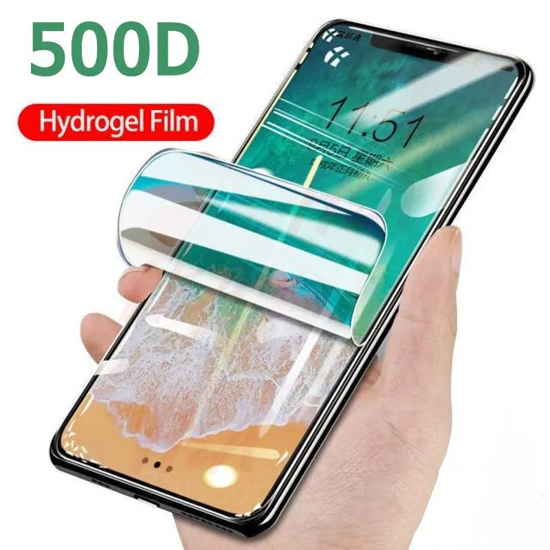 

500D изогнутая Гидрогелевая пленка для Oppo Reno 7 6 5 прозрачная полноэкранная защитная пленка Realme 8i 9i 9 8 6 C21 C15 X5 X3 Lite не стекло