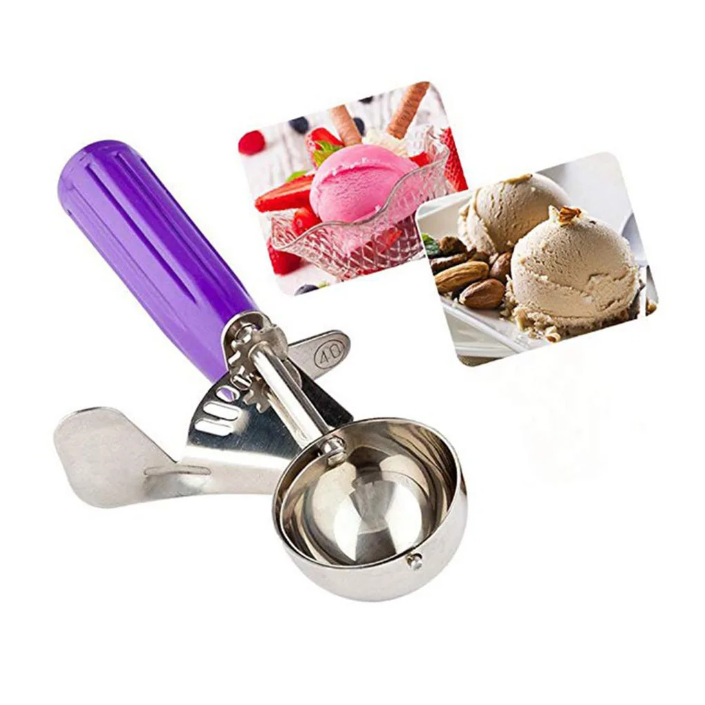 

Ice Cream Spoon Stainless Steel Ice Cream Frozen Yogurt Cookie Dough Meat Ball Maker Watermelon Fruit Non-Stick Scoop Tools