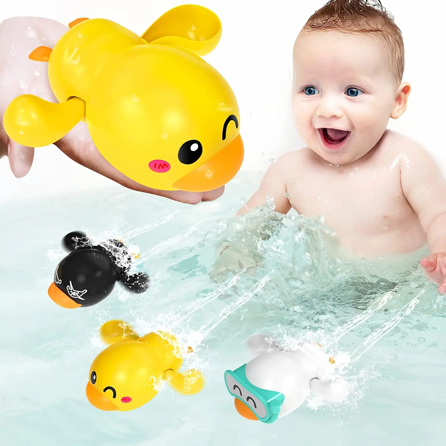 

Игрушки для ванны для малышей, заводная ванна, игрушки для малышей, подарки, Детская ванна, игрушки для воды, Симпатичные Плавающие плавающие утки для малышей