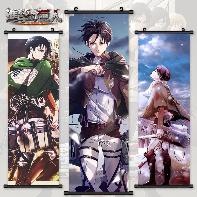 

Canvas Attack On Titan Print Home Decoration Mikasa Ackerman Poster Pictures Anime Wall Art Eren Jaeger Scroll Hanging Painting