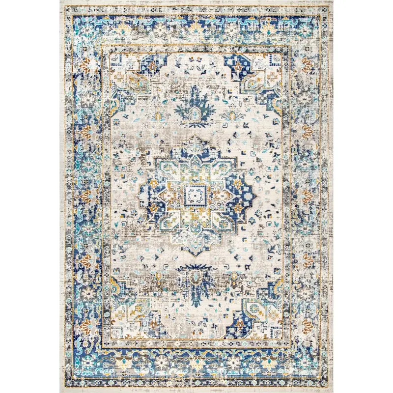 

Ainsley Distressed Medallion Area Rug