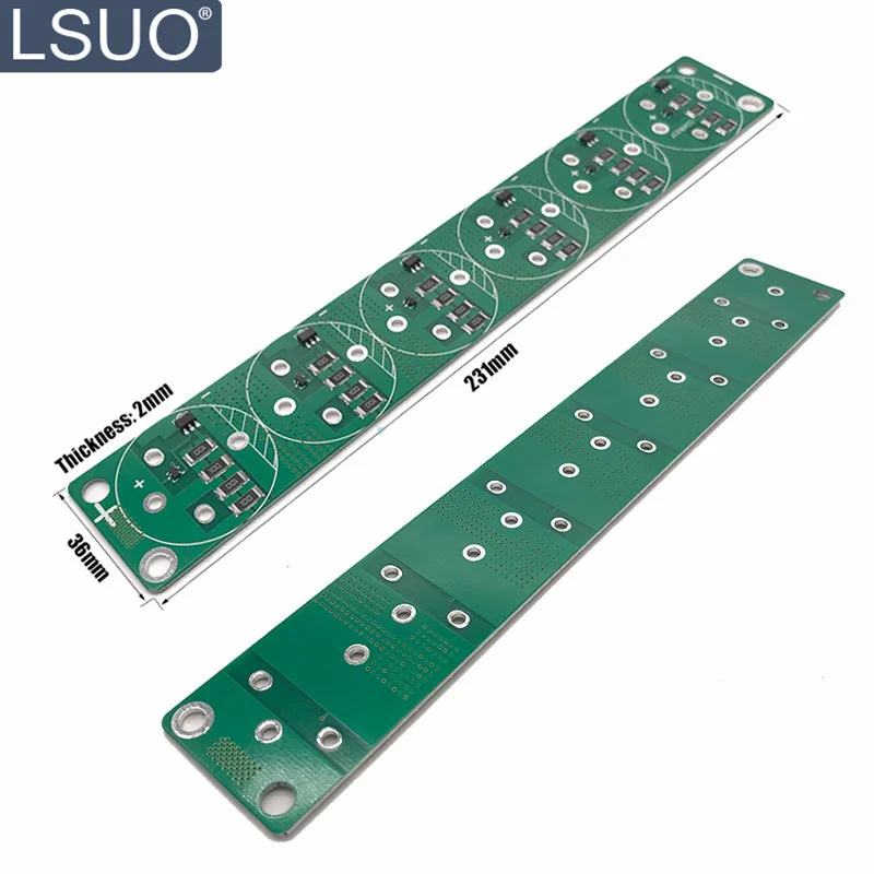 

6PCS Super Farad Capacitor Single Row Based Balancing Protection Board 2.5-3V 360F 400F 500F 650F 700F Capacitor Protection