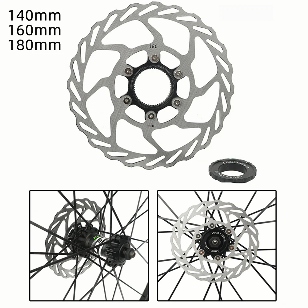 

RS6 Bicycle Disc Brake Rotor Hydraulic Disc Brakes Rotors 140/160/180mm Center Lock Brake Pad Heat Dissipation Cycling Parts