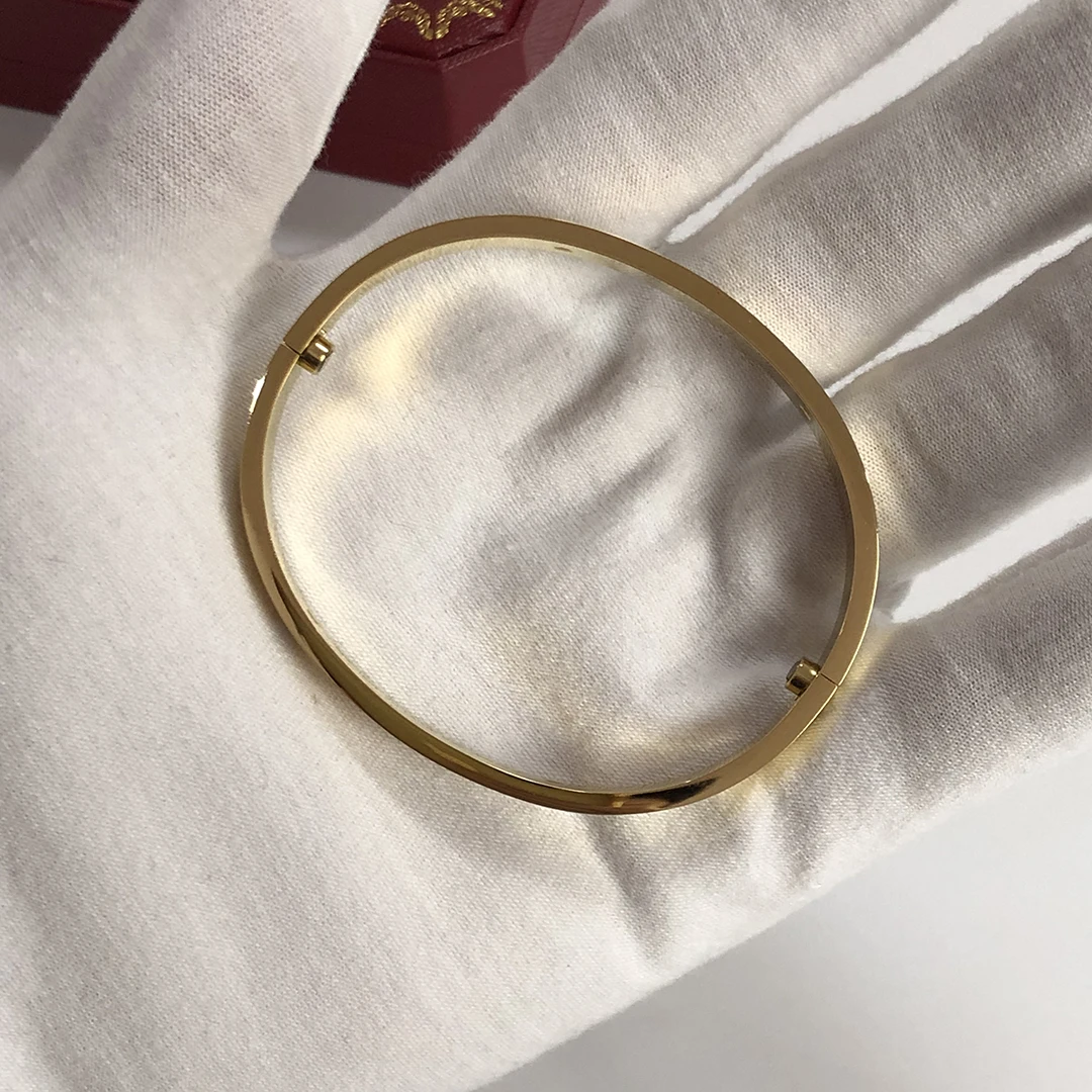 Роскошные классические ювелирные изделия, титановая сталь, бриллианты, высокое качество, Любовный браслет для мужчин и женщин, вечерние, подарок на день Святого Валентина