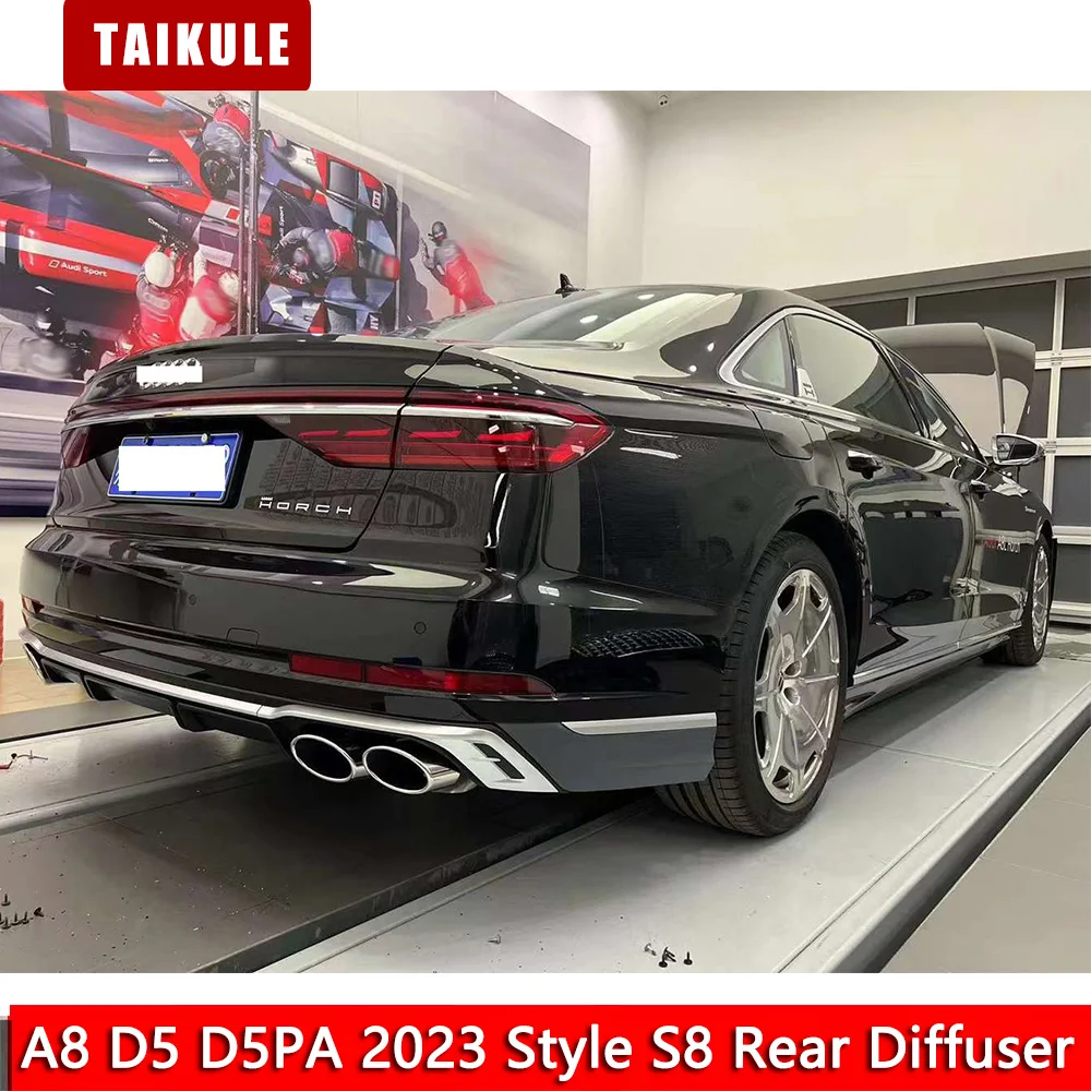 Для 2018 до 2024 A8 D5 D5PA модификация 2023 стильный задний диффузор S8 горловины