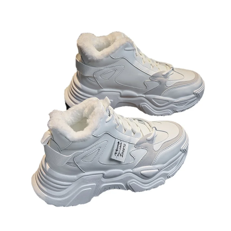 

Женские зимние кроссовки на платформе, с плюшевой подкладкой