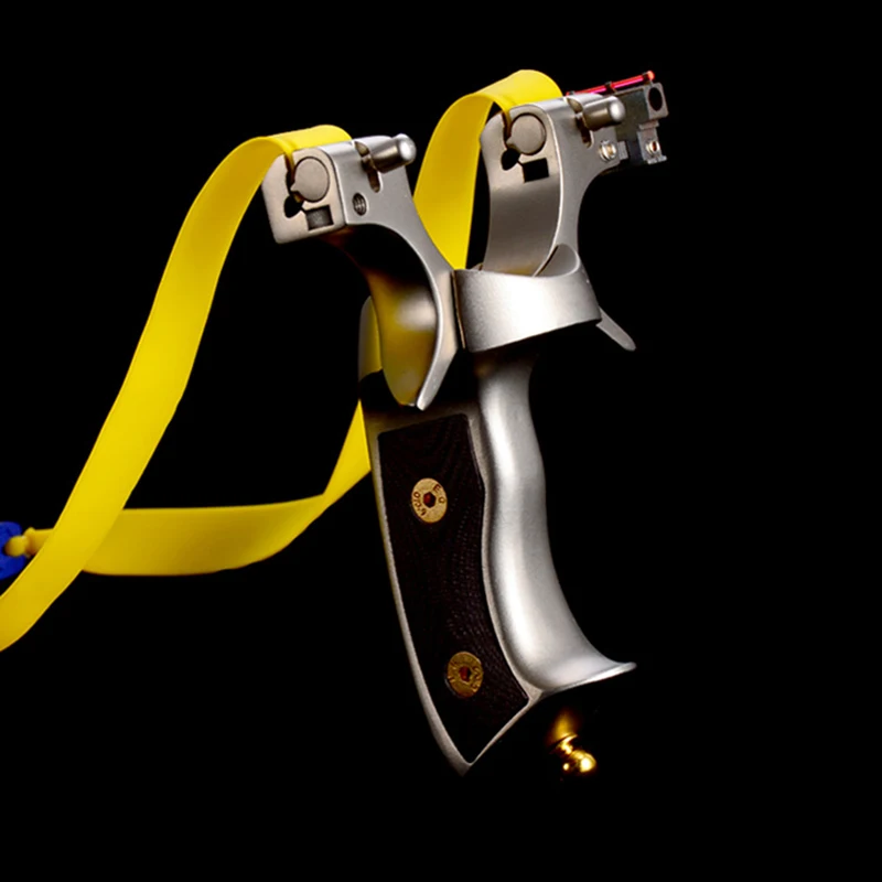 

Professional Hunting Stainless Steel Slingshot Outdoor Mountaineering Camping Hunting Slingshot with Strong Rubber Band