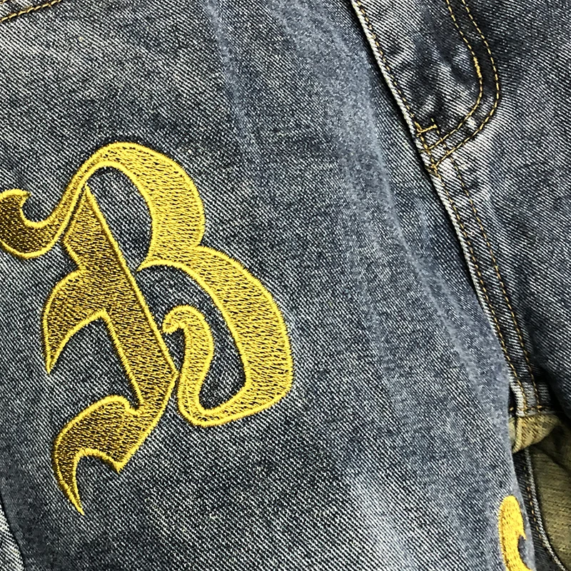 Мужские облегающие мотоциклетные брюки расклешенные джинсовые