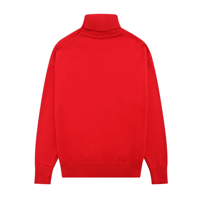 Embroidered Wool Sweater Fashion A12B# Men And Women With Choker Pullover Sweater