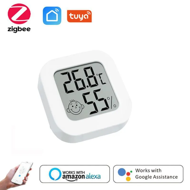Датчик температуры и влажности Tuya ZigBee комнатный гигрометр термометр данные
