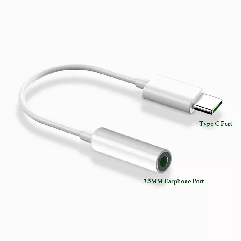 

Type C Audio Adapter USB-C To 3.5mm Headphone jack Connector Converter Cable For OPPO Reno 2 3 4 Pro Ace2 Find X X2 Pro