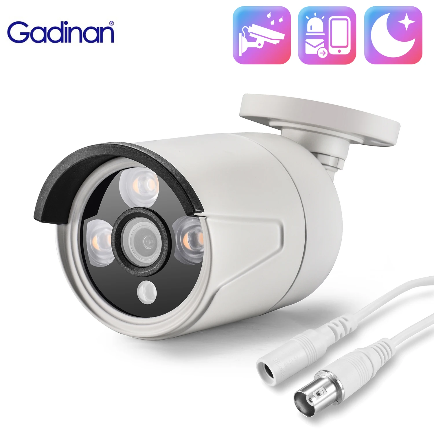 

Gadinan AHD 2MP 5MP Metal Bullet Camera 6pcs IR Leds Video Surveillance Night Vision Outdoor CCTV Wired Video Surveillance XMeye
