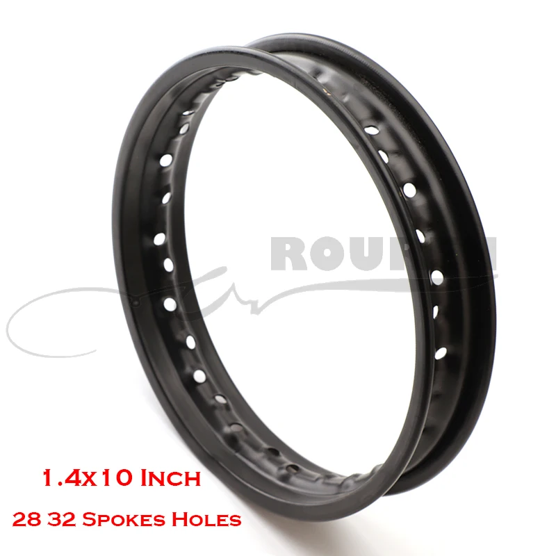 

10" Inch Motorcycle Parts 1.4x10 Inch 28 32 Spokes Holes Aluminum Alloy Motorcycle Wheel Rims Accessories