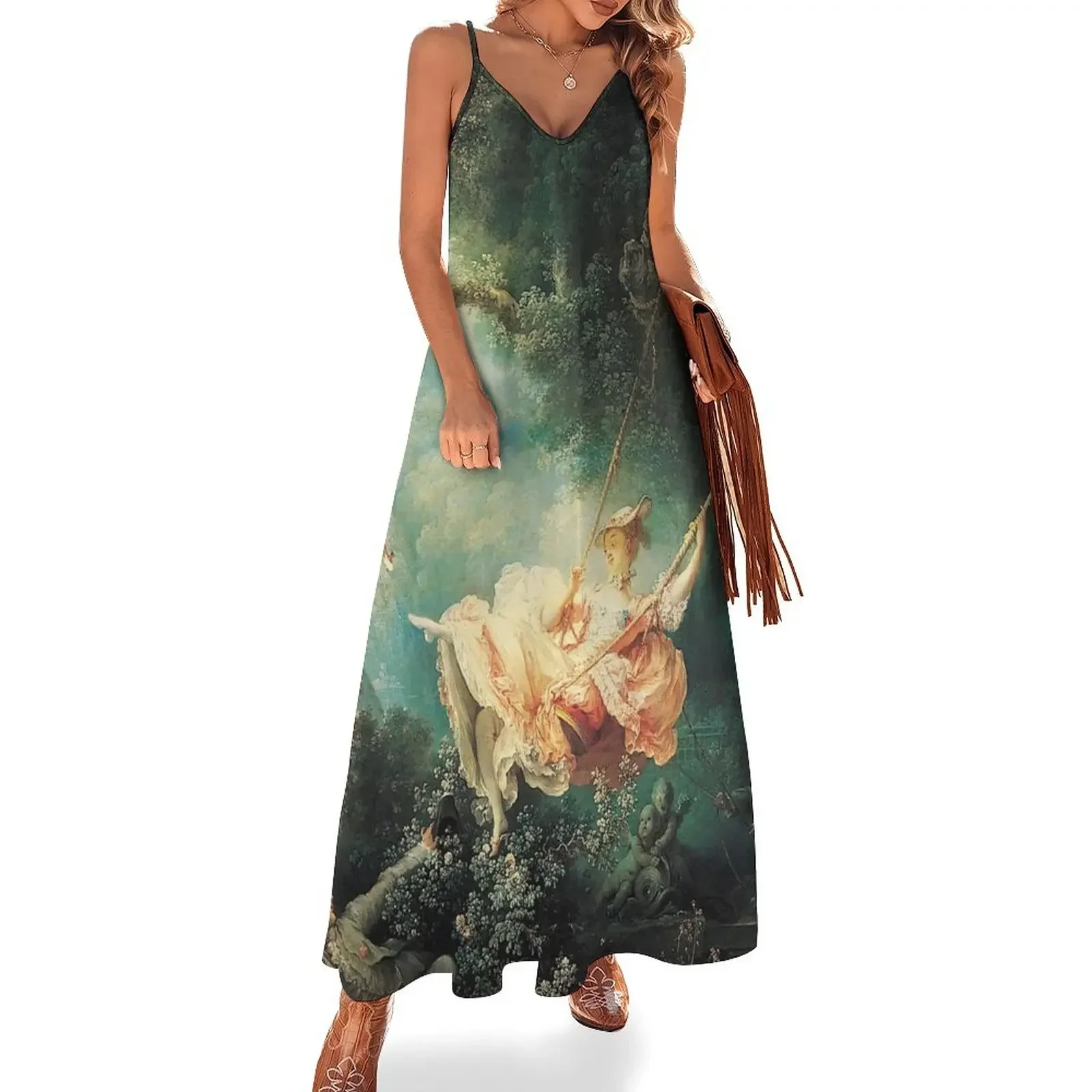 Женское платье без рукавов модное вечернее с высокой четкостью джинсовое