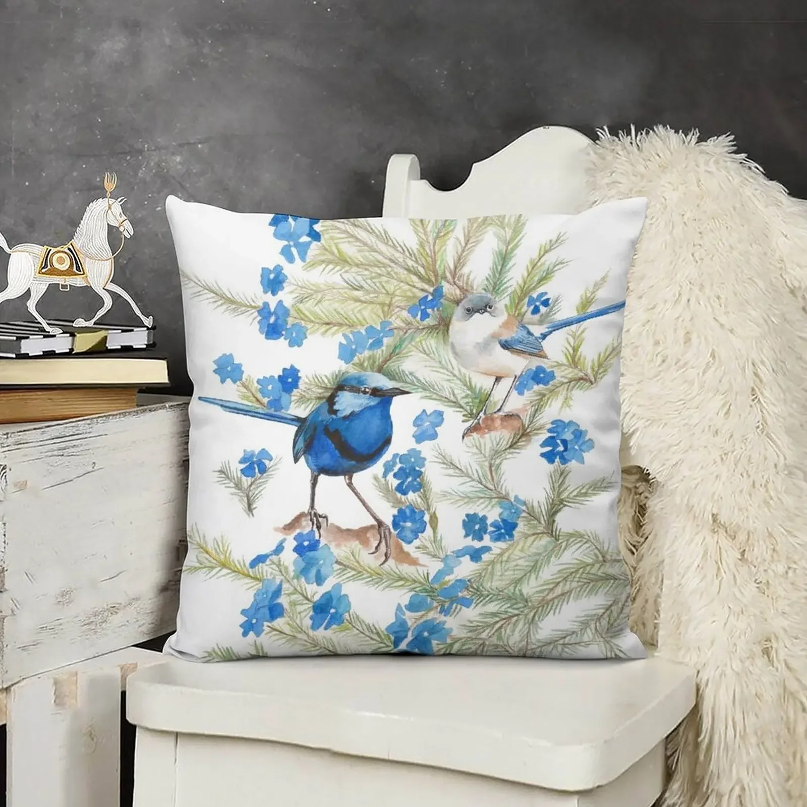 Великолепная подушка Wren &amp Leschenaultia чехол для подушки с вышивкой диванной в стиле