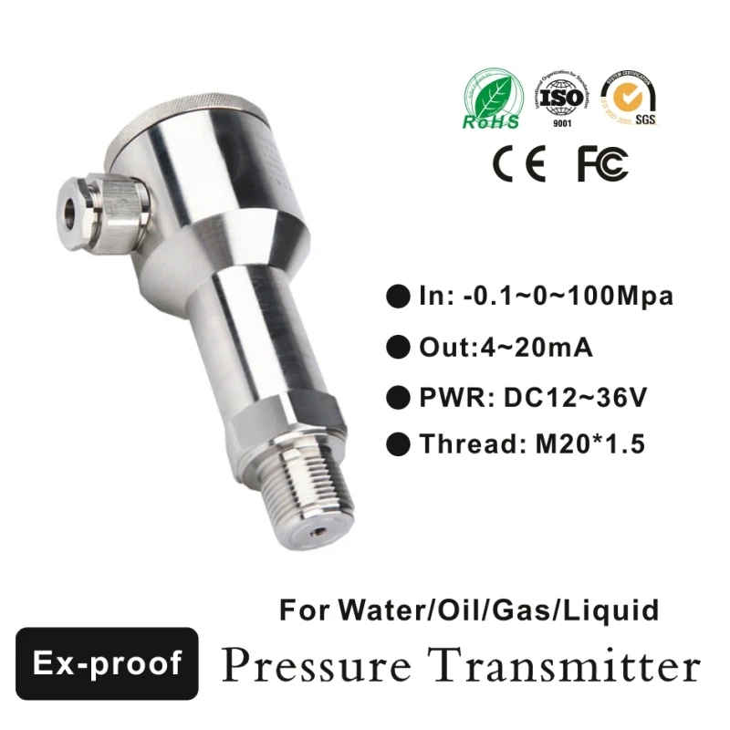 

China Industrial Explosion-proof Diffused Silicon Pressure Transmitter Anti-explosion Absolute 4-20ma Pressure Transmitter