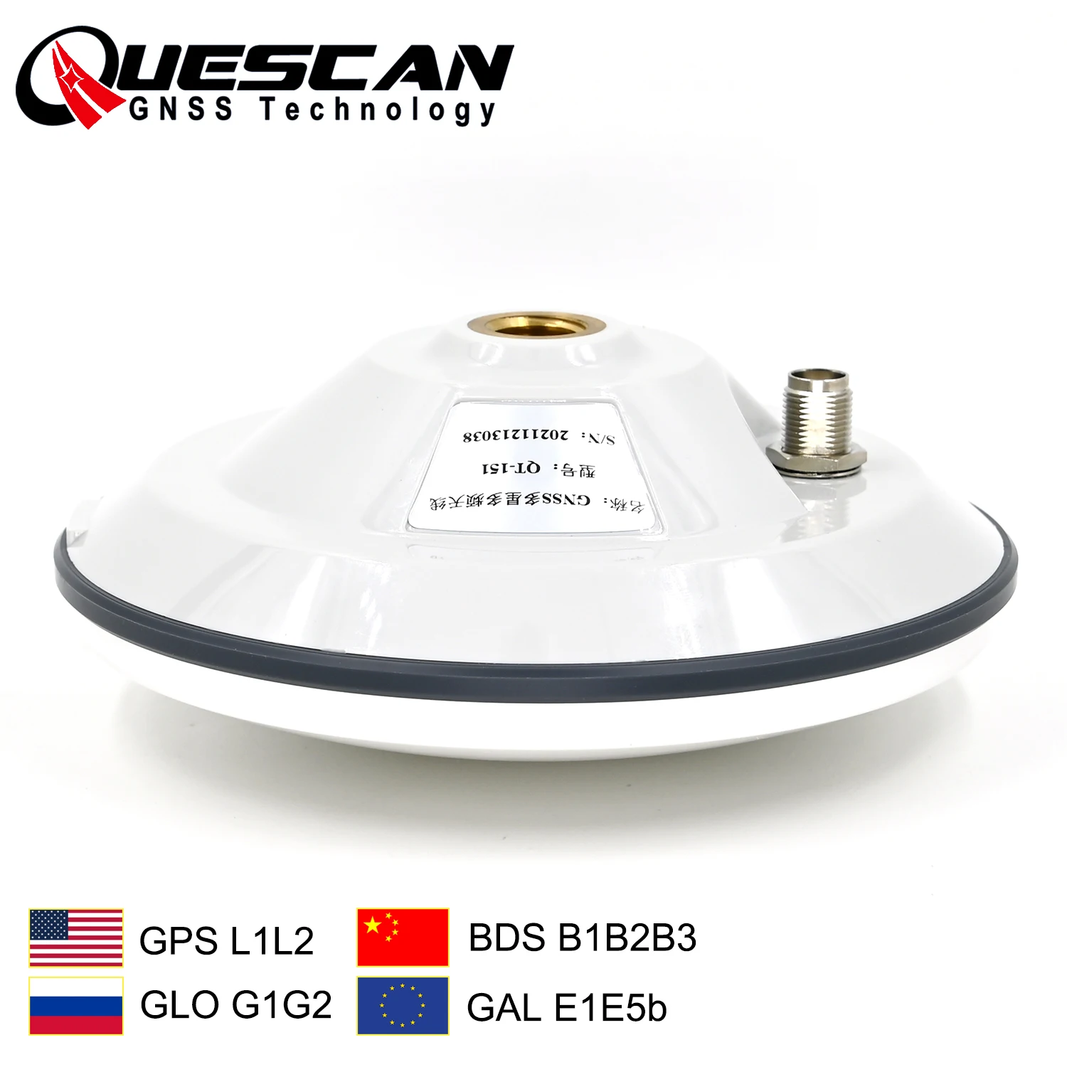

QUESCAN High-precision Multi-band GNSS Antenna for Agricultural Autopilot Geodetic Survey RTK Antenna GPS GLONASS Beidou Galileo