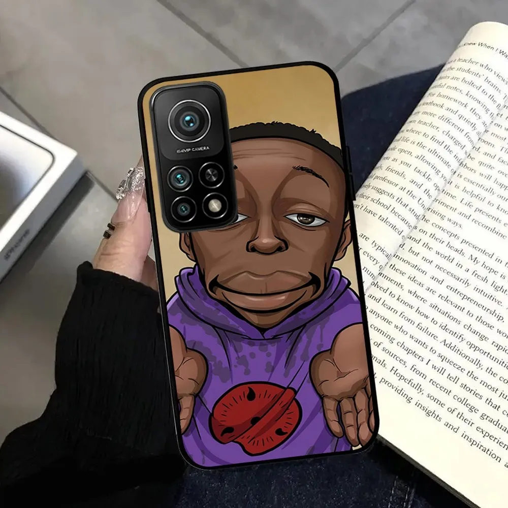 Забавный чехол для телефона с героями мультфильмов Khaby Lame Samsung S24 23 22 21 Note 20 10 9 8 Ultra