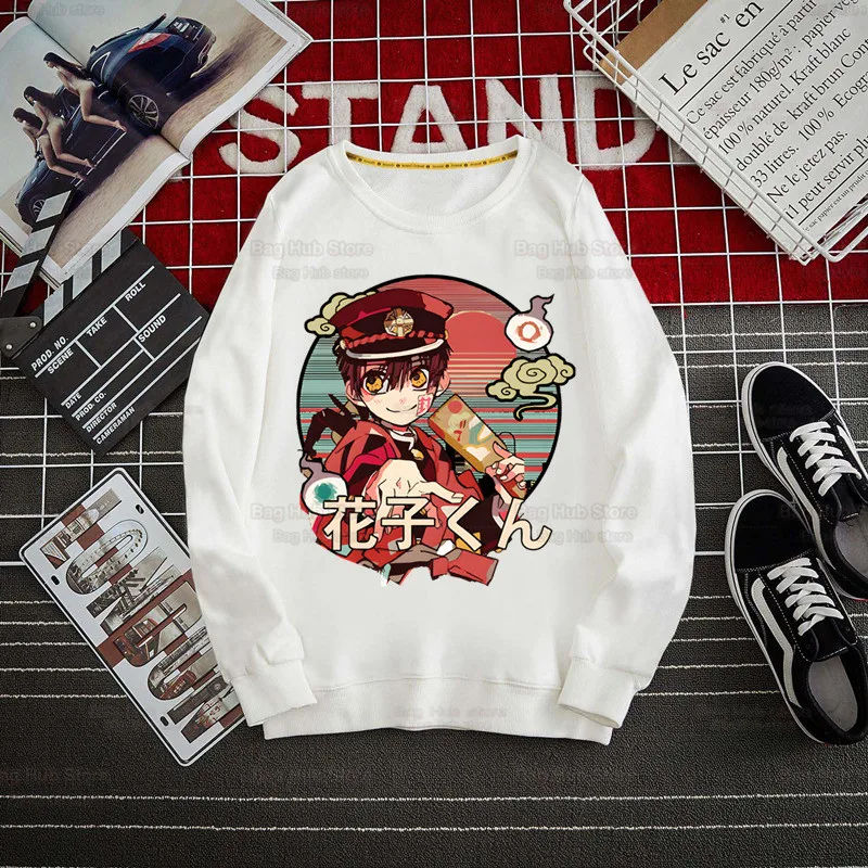 

Anime Toilet Bound Hanako Kun Comics Men Hoodie Autumn Hip Hop Men Pullover Sweatshirts Hoodies Mens White Color Hoodie Male