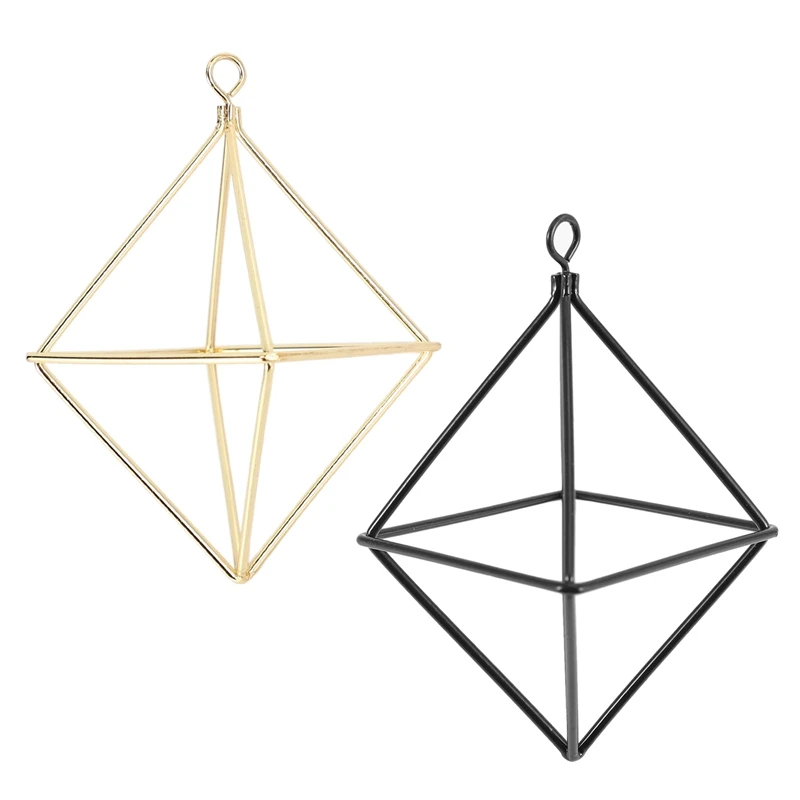 

Freestanding Hanging Planters Geometric Swing Wrought Iron Tillandsia Air Plants Holder Triangular Shaped Metal Rack