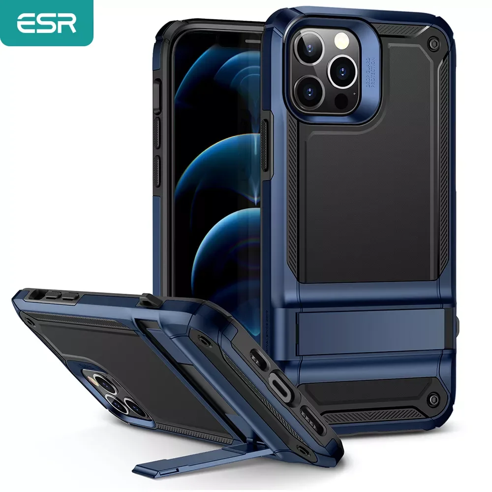 

ESR for iPhone 12 Stand Case for iPhone 12 Pro Case Back Cover for iPhone 12 Pro Case Strong Protective for iPhone 12 Funda Case
