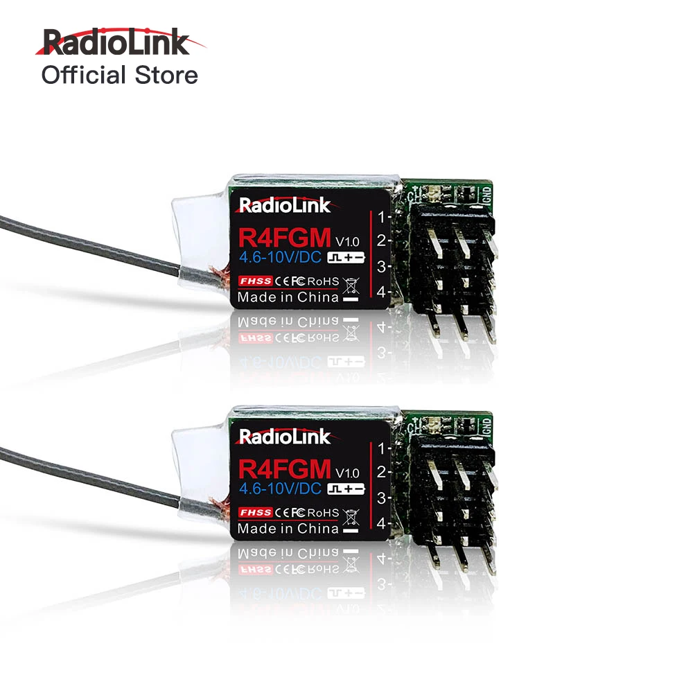 Radiolink R4FGM 4 Channel Mini Receiver with Gyro for 1:28 1:64 RC Pocket Drift Car Hotwheels Work Radio RC4GS V2 RC6GS - купить по