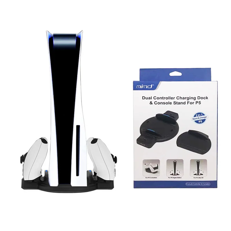

Для PS5 двойной контроллер зарядная док-станция хост круглый кронштейн консоль для PS5 2 в 1 консоль подставка и зарядное устройство контроллер...
