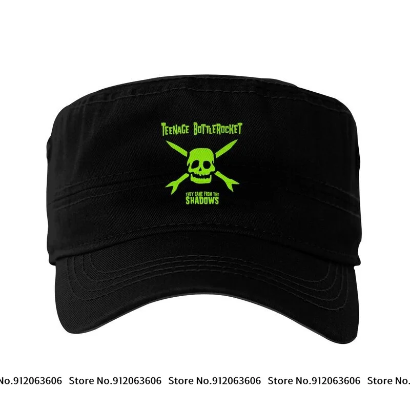 Кепка в стиле панк-рок для подростков милитари с плоским верхом кадет летняя