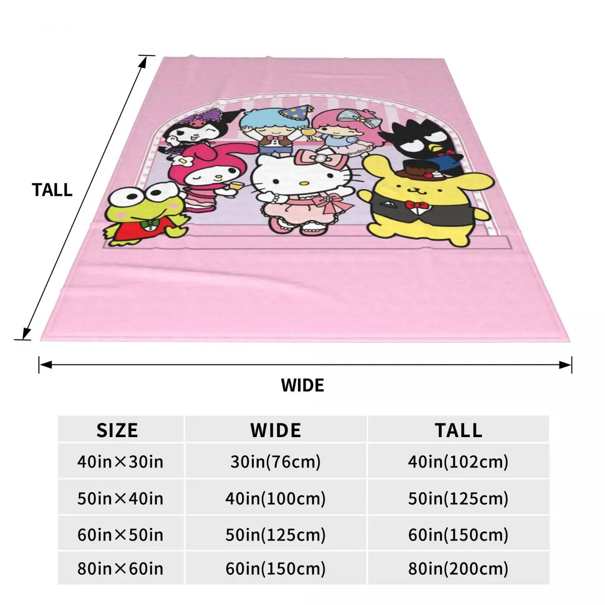 Одеяло Hello Kitty и Friends декоративное Фланелевое постельное белье пледы на диван стул