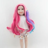 doll wigs for 18 american dolls girls gift heat resistant long curly hair replacement wigs for 18 dolls diy making supplie