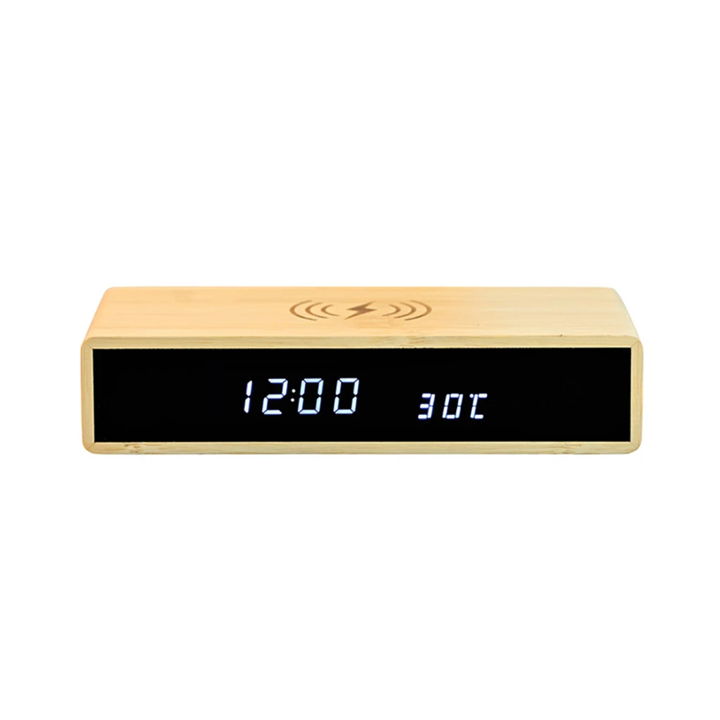 

Wood Digital Alarm Clock With Clearer LED Numbers - Easy To Install Designed For Any Room Digital Alarm Clocks Bedside