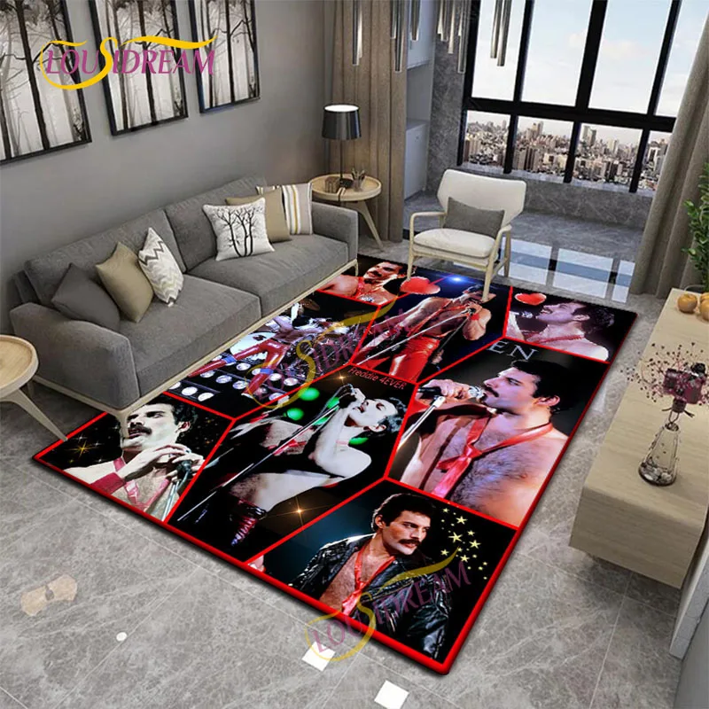 Британский коврик из тяжелого металла Queen Freddie Mercury декоративный для спальни