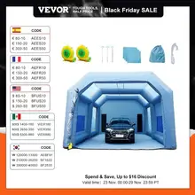 VEVOR Inflatable Paint Booth with Blowers Inflatable Spray Booth Powerful Spray BoothCar Paint Tent Air Filter System