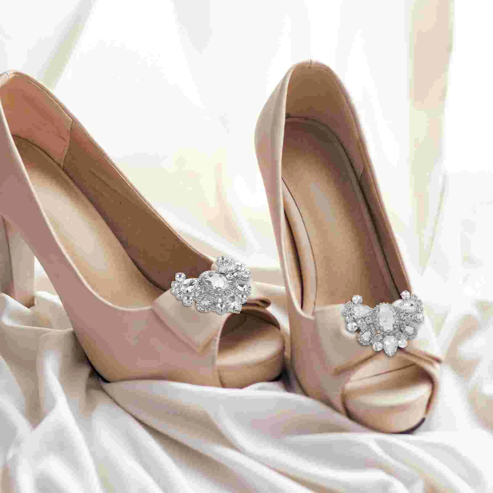 

1 Pair Butterfly Shoe Clips Rhinestone Shoe Clips Wedding Bridal Shoe Decorations