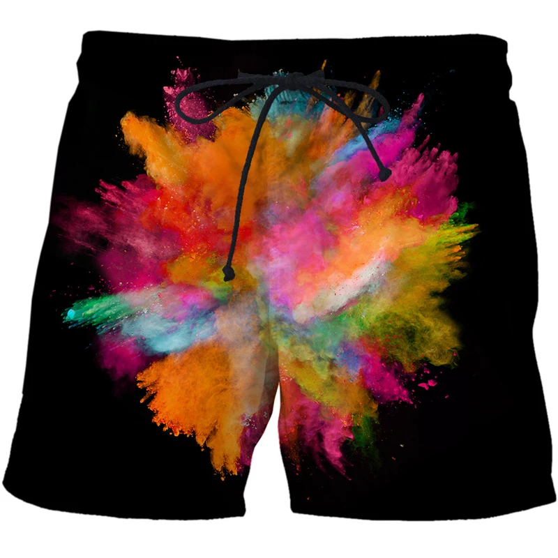 Speckled tie dye Hot sale 3D print effect Beach shorts for men Drawstring design Design of elastic waist Side pockets Quick Dry
