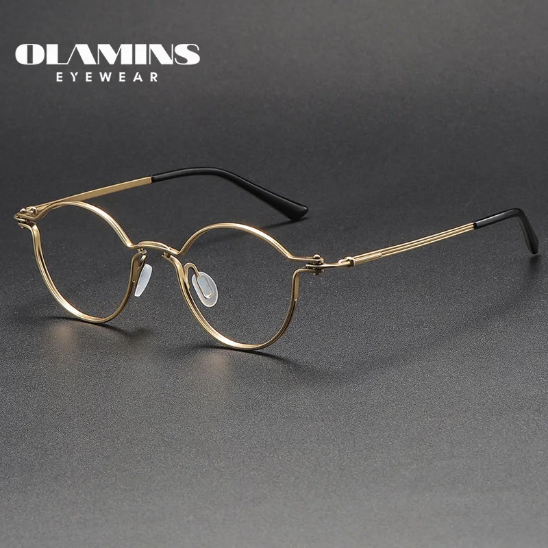 Оправа для очков OLAMINS из чистого титана оптическая оправа высокого качества