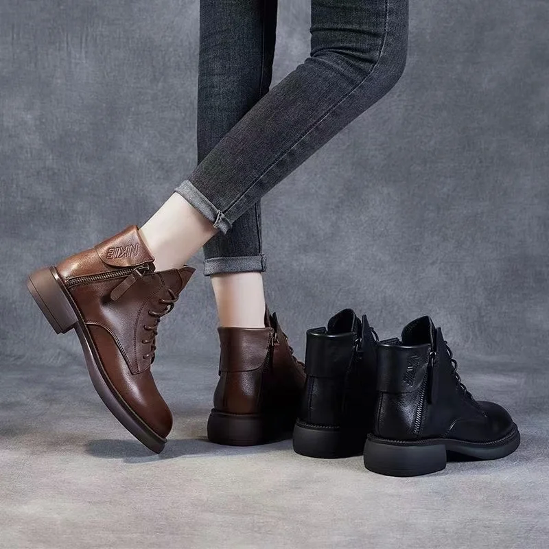 

Высококачественные Туфли с круглым носком, в стиле ретро, 2022