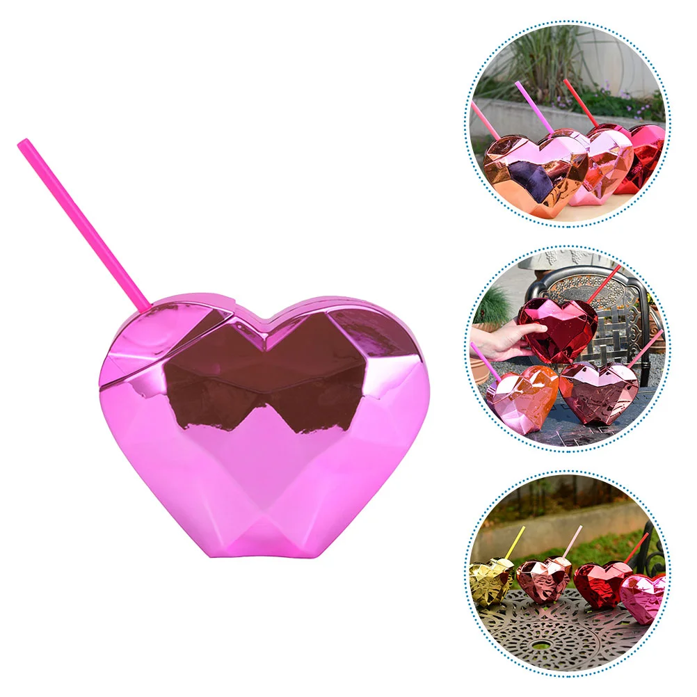 

Tazas De Cafe Water Bottle Glass Drinking Glasses Decorative Water Cup Glass Drinking Cups Beverage Cup Heart-shaped