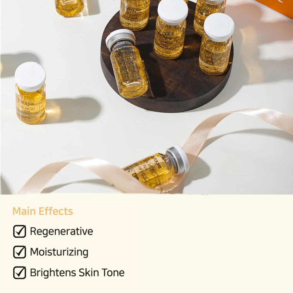 Фото Сыворотка-бустер Stayve Salmon DNA Gold Ampoule 8 мл: Отбеливание, Осветление, Антивозрастной эффект, Увлажнение. Набор для красоты. №5